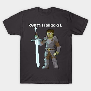 Mortander - Half-Orc Warrior with Bad Dice! T-Shirt